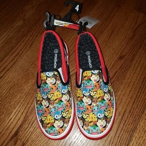 Brand New Pokemon Kids Slip-On Sneakers Sz 4 NWT